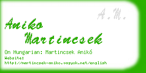 aniko martincsek business card
